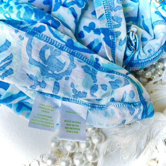 LILLY PULITZER | L / 8 - 10 | Girls Clary Maxi Dress In Bennett Blue Salty Seas - Picture 8 of 10